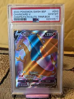 PSA 10 Gem - Charizard V 050 - Champions Path SWSH Promo - English Pokemon TCG - Image 1