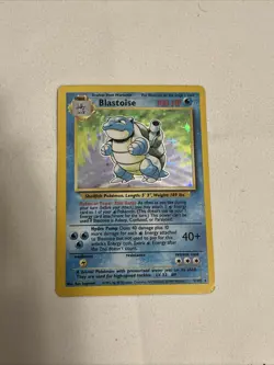 Pokemon TCG Blastoise Holo Rare Base Set 2/102 WOTC Vintage - Image 1