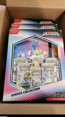 Pokemon TCG Prismatic Evolutions Binder Collection Box (Lot of 3) SEALED - Image 1