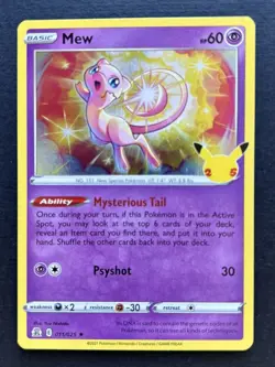 Mew 011/025 - Rare Holo - Celebrations 25th Anniversary Edition - Pokemon TCG - Image 1