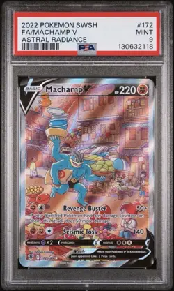 2022 Pokemon SWSH FA Machamp v Astral Radiance PSA 9 - Image 1