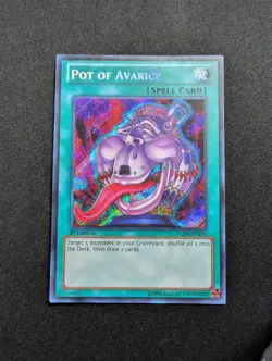Yugioh - Pot of Avarice LCJW-EN290 1st Edition Secret Rare LP - Image 1