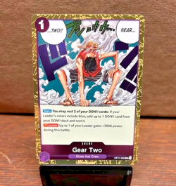One Piece CG 4 Gear Two OP11-080 A Fist of Divine Speed Rare! - Image 1
