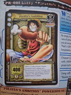 One Piece The Quest Begins Pirate’s Ambition Luffy PR001 Shonen Jump Promo NM/MT - Image 1