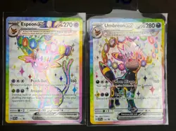 UMBREON AND ESPEON EX PRISMATIC EVOLUTIONS 175 & 176 PROMO CARDS 1B - Image 1