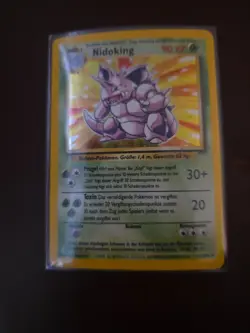 Pokemon Nidoking Holo Rare TCG Card 11/102 Base Set German - Image 1