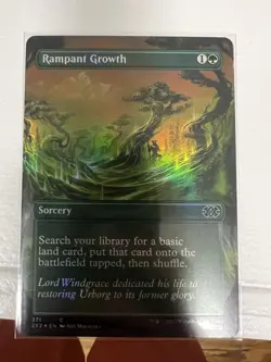 X3 Rampant Growth Borderless - 2X2 371 - NM - MTG Magic THREE COPIES 2 ARE FOIL - Image 1