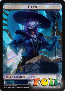 Hero/Bird 2-Sided Token 6 / 16 MTG FINAL FANTASY NP Foil - Image 1