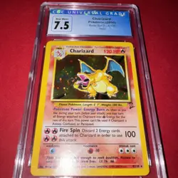 CGC 7.5 NEAR MINT+ 2000 CHARIZARD POKEMON HOLO BASE SET 2 4/130 CLASSIC INVEST - Image 3