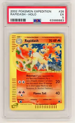 Rapidash 2002 Pokemon Expedition PSA 5 #26 - Image 1