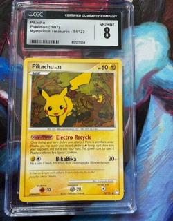 2007 Pokemon D & P Pikachu Mysterious Treasures #94 CGC 8 NM/Mint - Image 1