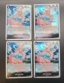 4 x One Piece Shirahoshi OP05-082 PRB01 Reprint Foil NM 🔥 - Image 1