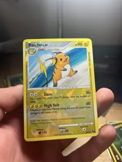 Pokemon TCG Raichu 2009 Pop Series 9 Cracked Ice Reverse Holo Card 3/17 - Image 1