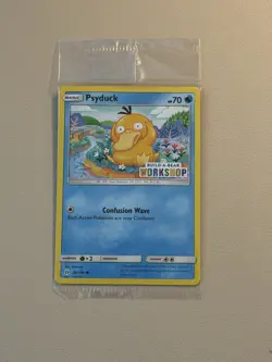 2019 Build-a-Bear Exclusive Psyduck Pokemon Promo Card SEALED NEW - Image 1