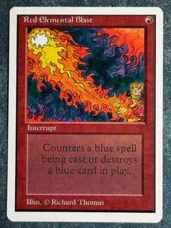 Red Elemental Blast Unlimited MTG Magic the Gathering 1993 - Image 1