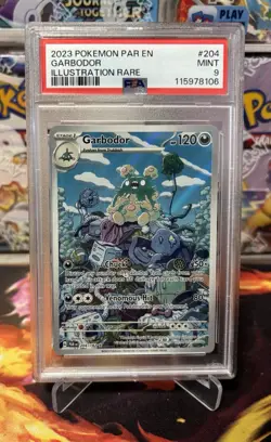 PSA 9 Garbodor 204/182 Sv04: Paradox Rift Holo Illustration Rare Pokemon TCG - Image 1