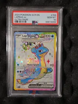 PSA 10 - Lapras Ex - 158 - 2024 Pokemon Stellar Crown - Image 1