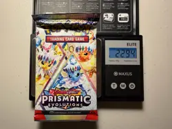 GOD PACKU 🔥22.94🔥VERY HEAVY Prismatic Evolutions Pokemon Sealed Booster Pack! - Image 1