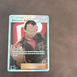 Pokemon TCG Giovanni's Exile Trainer Full Art Ultra Rare Holo 67/68 Hidden Fates - Image 1