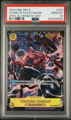 One Piece Charlotte Katakuri Alt Art English Pillars Of Strength OP03-123 PSA 10 - Image 1
