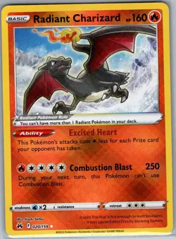 Radiant Charizard 020/159 Crown Zenith - Pokemon Card - NM - Image 1