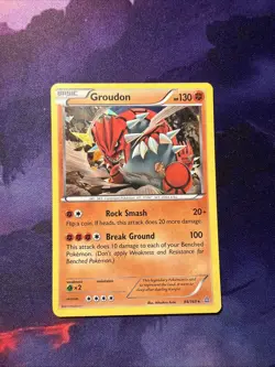 Groudon 84/160 - XY Primal Clash Cracked Ice Holo Rare Pokemon Card - Image 1