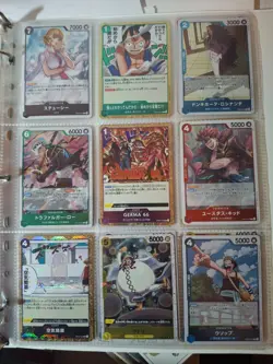 ONE PIECE Card Game JAPANESE 90 Card Binder Lot R UC P 5 Day Auction NM - Image 4