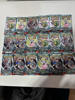 Pokemon TCG 18 Factory Sealed Booster Packs Journey Together - Image 1