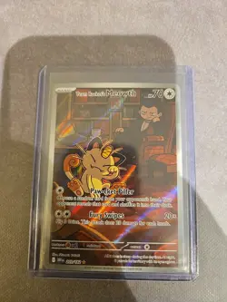 Pokemon TCG Team Rockets Meowth Card 203/182 Destined Rivals - Image 1