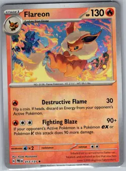 Flareon (Master Ball) 013/131 SV: Prismatic Evolutions - Pokemon Card - NM - Image 1