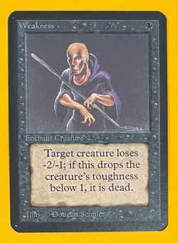 MTG WEAKNESS Alpha (OldManMTG 013-074) - Image 1