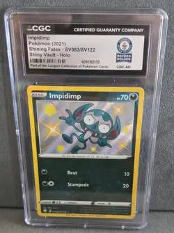 World record Pokemon Impidimp Shining Fates Shiny Vault Holo SV083/SV122 CGC - Image 1