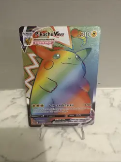 Pokemon Pikachu VMAX Rainbow Secret Rare 188/185 – Sword & Shield Vivid Voltage - Image 1