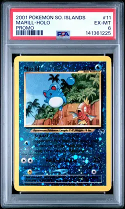 2001 POKEMON SOUTHERN ISLANDS PROMO #11 MARILL-HOLO PSA 6 - Image 1