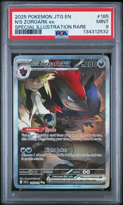 N'S Zoroark Ex 2025 Pokemon Jtg En-Journey Together #185 Illustration Rare PSA 9 - Image 1