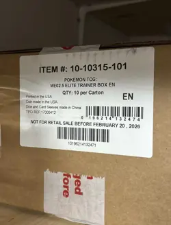 Pokemon TCG Mega Evolution Ascended Heroes ETB Sealed Case of 10 (IN HAND) - Image 1