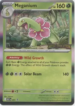 Meganium Pokemon Mega Evolution Staff Promo #001 - Image 1