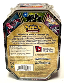 Pokemon XY Fates Collide Shiny Kalos Xerneas EX Factory Sealed Tin 2016 New OOP - Image 4