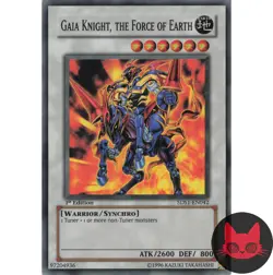 Yugioh Gaia Knight, the Force of Earth 5DS1-EN042 Super Rare 1st Edition LP - Image 1