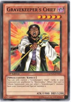 Yugioh - Gravekeeper's Chief SDMA-EN011 1st Edition - Structure Deck: Marik - Image 1