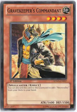 Yugioh - Gravekeeper's Commandant SDMA-EN017 1st Edition - Structure Deck: Marik - Image 1