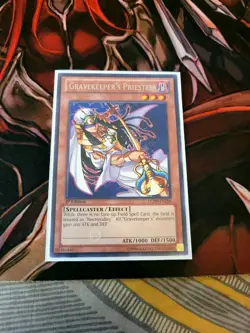 YUGIOH TCG GRAVEKEEPER'S PRIESTESS LCJW-EN258 RARE 1ST EDITION - Image 1