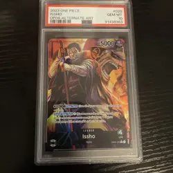 PSA 10 English One Piece OP04-020 Issho Alternate Art Kingdoms of Intrigue - Image 1
