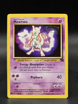 Pokemon TCG Mewtwo 3 WOTC Promo Card, Stamped Movie Promo - Image 1
