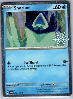 Snorunt - (Holiday Calendar) 037/182 Holo - Pokemon Card - NM - Image 1
