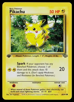 Pokemon Card - Pikachu Jungle 60/64 Common 1st Edition - Image 1