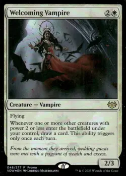 MTG Welcoming Vampire [Foil] #46 Magic Innistrad: Crimson Vow NM - Image 1