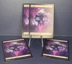 4x MTG Swamp Theros Beyond Death Full Art Nyx Land 252/254 NM Magic Set - Image 1