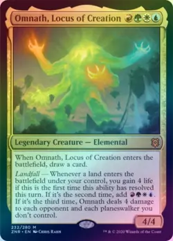 1x NM Foil Omnath, Locus of Creation - Zendikar Rising [MTG] pack fresh - Image 1