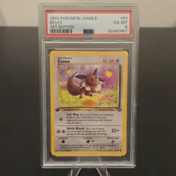 1999 Pokemon Eevee Jungle 1st Edition #51 PSA 6 WOTC Vintage Card - Image 1